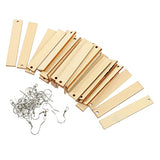 COHEALI 5 Sets Blank Wood Earrings Pendants Blank with Hole Wood Blanks Unfinished Earring Pendants Wood Earring Making kit Earring Making Supplies COHEALI