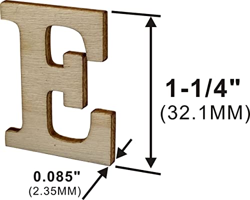 306 Pieces 1-1/4 Inch(1.25") Small Unfinished Wooden Letters and Wooden Numbers Decorative Font Alphabet Letters for Scrapbooking DIY Crafts Homemade Cregugua