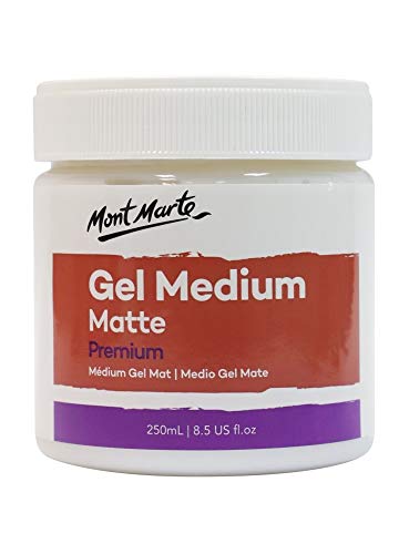 MONT MARTE Premium Gel Medium Matte 8.5oz (250ml), Suitable for Acrylic Paints MONT MARTE