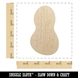 Peanut Doodle Unfinished Wood Shape Piece Cutout for DIY Craft Projects - 1/4 Inch Thick - 4.70 Inch Size Sniggle Sloth
