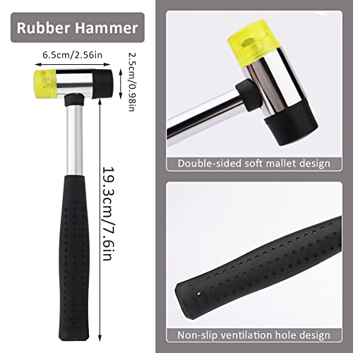 38 PCS Leather Stamping Tools, Leather Stamping Kit with 36pcs Letters and Numbers, Rubber Hammer, Leather Punch Tools, Leather Stamp Set Leather ZMAAGG