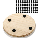 Dicunoy 24 PCS Unfinished Wood Coasters, 4 Inch Round Blank Wood Coaster for Crafts, Thick Coasters with 96 PCS Foam Knots for DIY Mosaic Coasters, Dicunoy