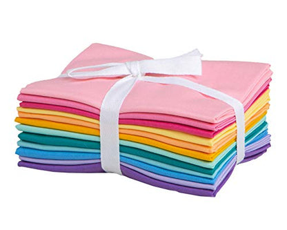 Connecting Threads Beginner Lap Throw Quilt Kit (40.5" x 56.5") - Half-Square Triangle Fun (Rainbow) - WoodArtSupply