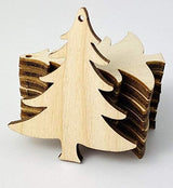 ALL SIZES BULK (12pc to 100pc) Unfinished Wood Laser Cutout Christmas Pine Tree Dangle Earring Jewelry Blanks Shape Crafts Made in Texas Texan Wood Crafts