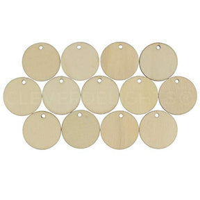 CleverDelights 1 Inch Wood Circles - 100 Pack - 1/16" Thick - 1" Round Unfinished Craft Pieces CleverDelights