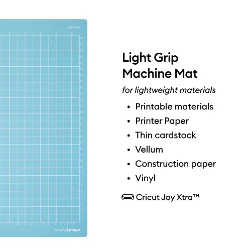 Cricut Light Grip Cutting Mat 8.5in x 12in, Reusable Cutting Mats for Crafts, Use with Printer Paper, Vellum, Light Cardstock & More, Blue Cricut