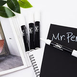 Mr. Pen- White Chalk Markers, 4 Pack, Dual Tip, 8 labels, White Liquid Chalk Marker, For Non-porous Surfaces, Chalk Markers, White Dry Erase Markers, Mr. Pen