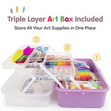 Olly Kids Arts and Crafts Supplies Set- 1000+ Pieces Giftable Craft Box for Kids: DIY Craft Supplies for Toddlers, School Project, and Homeschool Olly Kids