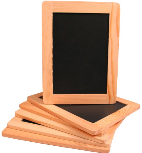 Creative Hobbies® Synthetic Chalkboard with Unfinished Wood Frame, 4 x 6 Inch -Pack of 6 Chalkboards Creative Hobbies