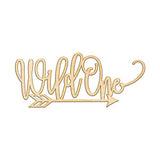Woodums Wild One Arrow Word Wood Sign Home Décor Wall Art First Birthday Party Photo Prop - Unfinished 24" Wide x 10" Tall Woodums