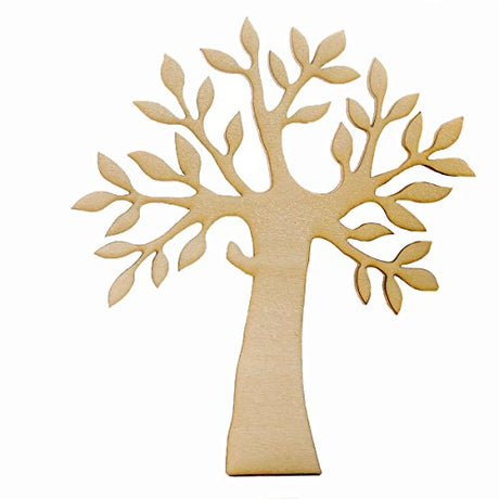 Summer-Ray 15pcs Wooden Silhouette Tree Wooden Craft Piece 4" Summer-Ray.com