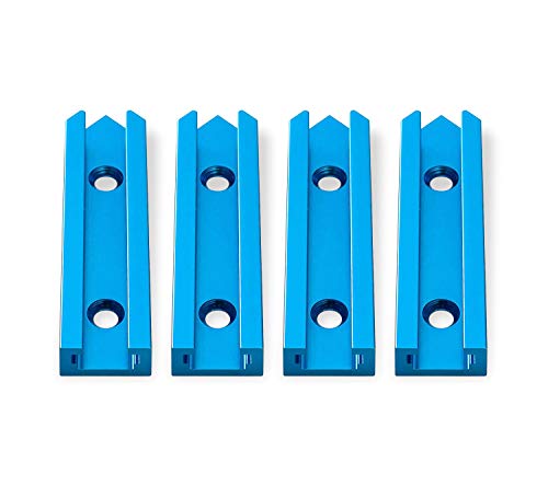 POWERTEC 71609-P4 3" T-Track Intersection Kit with Predrilled Mounting Holes, 4 Sets, For Universal T track, Aluminum T Track Accessories for - WoodArtSupply