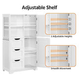 Yaheetech 42" Stylish Bathroom Storage Cabinet with 3 Drawers, 2 Open Shelves and 2 Doors Yaheetech