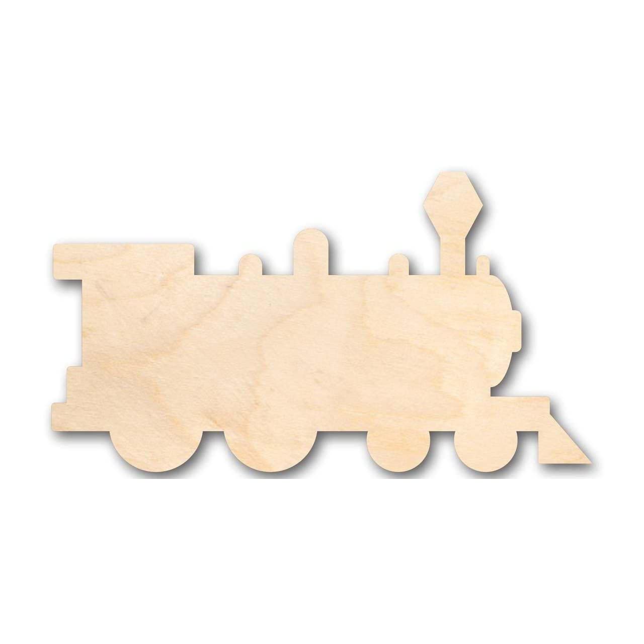 Unfinished Wood Train Shape - Craft - up to 24" DIY 5" / 1/2" 24 Hour Crafts