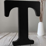 AOCEAN 12 inch Black Wood Letters Unfinished Wood Letters for Halloween Decorative Standing Letters Slices Sign Board Decoration for Craft Home Party AOCEAN