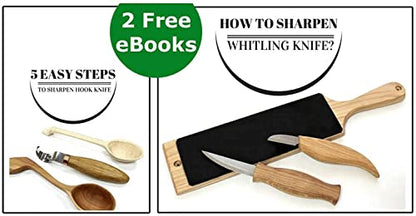 BeaverCraft Wood Carving Kit S16 Wood Whittling Kit for Beginners Kids Wood Carving Set - Whittling knife, Chip Wood Carving Knife, Basswood Carving