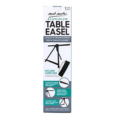 Mont Marte Signature Tabletop Easel with Wings, Holds Canvases up to 20in (50cm) in Height, Angle Adjustment, Includes Carry Bag - WoodArtSupply