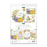 Katy Sue Spring & Easter Paper Tole 3D Die Cut Decoupage Pack. Contains 12 Die-Cut Sheets in Letter Size (4 Designs, 3 Copies of Each Design) - for Katy Sue