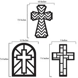 VHALE Suncatchers Craft 3 Sets (9 Cutouts) w Tissue Papers Stained Glass Effect Paper Sun Catcher Kit, Window Art, Classroom Crafts, Creative Art VHALE