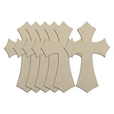 Creaides Wooden Cross DIY Crafts Cutouts Cross Shaped Unfinished Wood Slices Embellishments Ornaments for DIY Projects Halloween Christmas Party Creaides