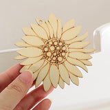 EXCEART 50 Pieces Unfinished Dragonfly Cutouts Blank, Painting Blank Wood Butterfly, Sunflower, Flower, Dragonfly, Mushroom Shaped Slices Cutouts EXCEART