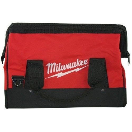 Milwaukee 17 Inch Heavy Duty Canvas Tool Bag with 6 Interior Pockets, Reinforced Bottom, and Strap Ring (Shoulder Strap Not Included) Milwaukee
