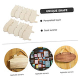 BESTOYARD 10pcs DIY Wooden Pigs Unfinished Wooden Cutouts Wood Blanks Wooden Label Tags Mini Pigs Slice Unfinished Wood Pigs Deer Out Wood Pigs BESTOYARD