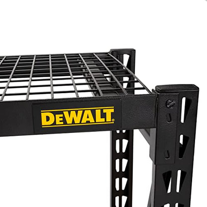 DEWALT 4-Foot Tall, 3 Shelf Steel Wire Deck Industrial Storage Rack, Adjustable for Custom Workshop/Garage Storage Solutions, Total Capacity: 4,500 - WoodArtSupply