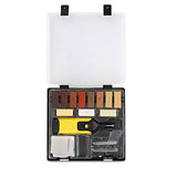 Navaris Wood Floor Repair Kit - Wax Sticks and Melting Tool for Repairing Hardwood Floors, Laminate Flooring, Furniture - Touch Up Scratches Filler Navaris