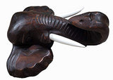 Hand Carved Mahogany Wood Elephant Head African Asian Wall Sculpture Supwao
