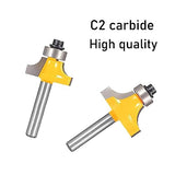 TOTOWOOD Roundover Router Bit Set，4pcs Router bit Set，1/4 inch Shank，Radius in 1/8", 1/4", 3/16", 5/16"，Bearing Guide for Rounding Edge bit Totowood