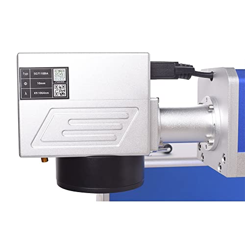 50W Fiber Laser Engraver JPT Raycus QB MAX 30W 50W Fiber Marking Machine with 80mm Rotary Axis Metal Laser Engraving Machine with Red Dot Pointer Ovsuqu