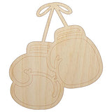Boxing Gloves Hanging Unfinished Wood Shape Piece Cutout for DIY Craft Projects - 1/4 Inch Thick - 6.25 Inch Size Sniggle Sloth