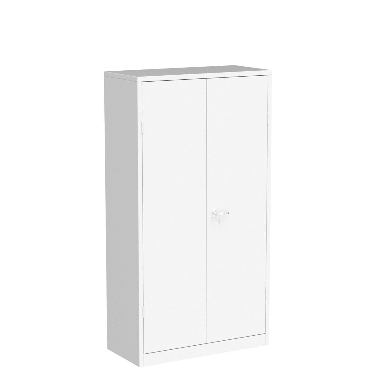 Greenvelly Metal Locking Storage Cabinet, 72" with Doors and 4 Shelves, Large Steel Tall Lockable Tool, Office Cabinet with Lock and 2 Keys for Home,