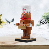 CIMAXIC 1Pc Christmas Nutcracker Wooden Gingerbread Chef Nutcracker Wooden Nutcracker Ornament Wooden Christmas Decoration Wooden Puppet Ornament CIMAXIC
