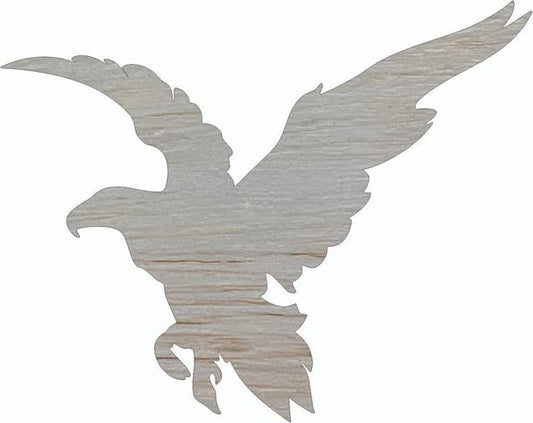 Eagle Wood 6" Shape, Unfinished Real Wooden Animal Cutout - WoodArtSupply