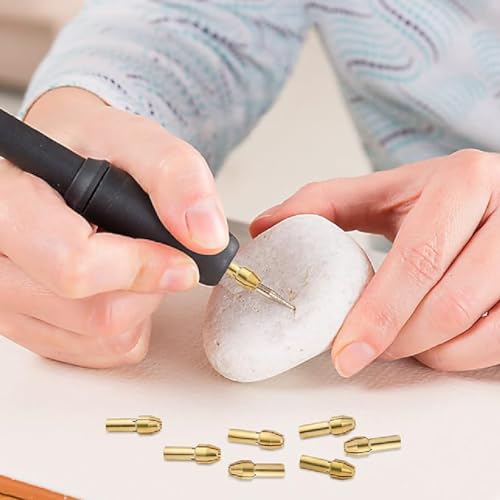 Drill Chuck Collet Set for Dremel Accessories for Dremel Drill Bits, with Quick Change Adapter and Rotary Drill Nut Tool – 1/32" to 1/8" Shank Size RHQQ