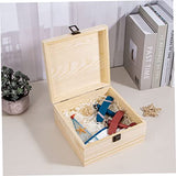 FUNOMOCYA Box Jewelry Organizer Tray Decorative Case Ornament Container Wood Desktop Organizer Tea Bag Container Unfinished Unpainted Chest Treasure FUNOMOCYA