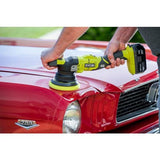 RYOBI 18V Cordless 5 in. Variable Speed Dual Action Polisher Kit with 4.0 Ah Battery and 18V Charger RYOBI