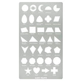 Aleks Melnyk No.414 Metal Stencil, Geometric Shapes with Definition, Small Stencil, 1 PC, Template for Wood Burning, Engraving, Crafting, Scrapbook Aleks Melnyk