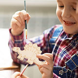 ABOOFAN 10 Pcs DIY Dinosaur Coloring Unfinished Dinosaur Toys Dinosaur Wood Slices Hollow Wood Animals Unfinished Wood Discs Dinosaur Craft Slices ABOOFAN