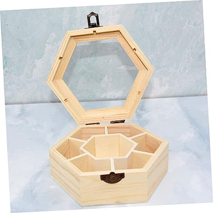 SEWOART 3pcs wooden box ear ringing jewelry for women ring organizer for jewelry necklace storage bag DIY portable jewelry organizer unfinished - WoodArtSupply