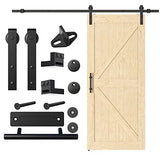 Brosisincorp 36 x 84 inch Barn Door with 6.6ft Hardware Kit Included, Unfinished Solid Pine Wood Sliding Barn Doors Panel for Interior, Easy to Brosisincorp