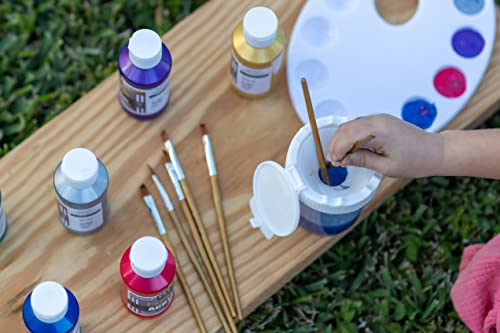 Sargent Art 40 Pieces Flat Jumbo Brush Set With Natural Wood Handles, all Paint types - WoodArtSupply