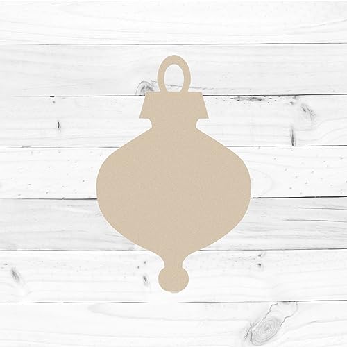 Christmas Ornament 2 Unfinished Cutout, Wooden Shape, Paintable MDF Build-A-Cross