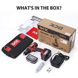 DCK Brushless Cordless Drill Set, 20V Max Electric Drill with 4.0Ah Battery 531in.lbs, 1/2Inch Keyless All-Metal Chuck, 2 Variable Speeds, Power DCK
