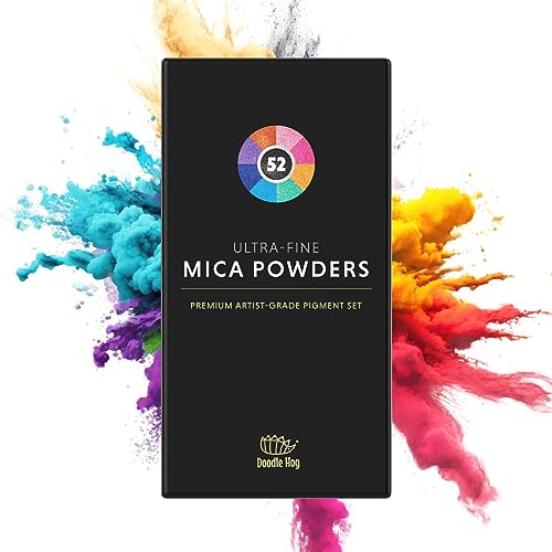 Chameleon Mica Powder for Epoxy Resin - 52 Colors Set - 0.10 Oz (3gr) - Mica Pigment for Resin Art, Soap Making, Epoxy, Slime & Candle Dye - Mica - WoodArtSupply