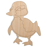 Cute Baby Duck Duckling Unfinished Wood Shape Piece Cutout for DIY Craft Projects - 1/4 Inch Thick - 4.70 Inch Size Sniggle Sloth