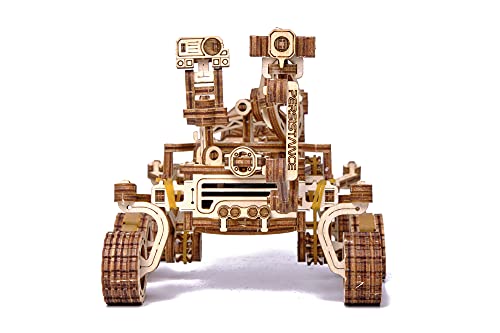 Wood Trick Mars Rover Mechanical 3D Wooden Puzzles for Adults and Kids to Build - Rides up to 13 ft - 7.9x4.7 in - Model Kits for Adults - DIY Wooden Models for Adults to Build