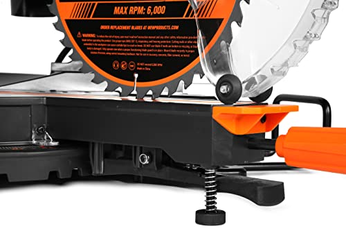 WEN MM1015 15-Amp 10-Inch Dual Bevel Sliding Compound Miter Saw with LED Cutline Multi-color - WoodArtSupply